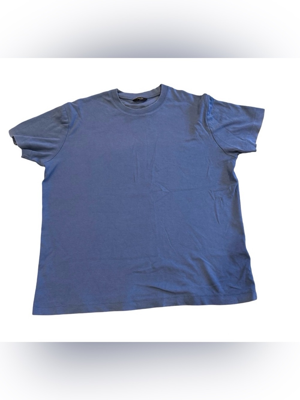 Massimo Dutti Men’s Short Sleeve Tee crew neck blue heavy weight size Medium